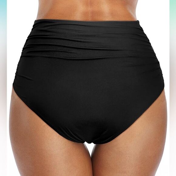 NWOT Holipick black Tummy control swim bottom, Modest high waist size M - Picture 1 of 9